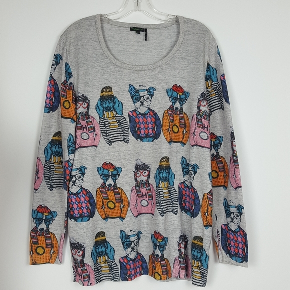 Tricotto Tops - TRICOTTO Sweatshirt Dog Print Size Large Top
